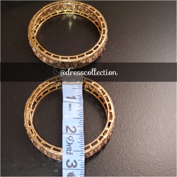 New Mirror & Gems Bangle In Pink Color - Picture 3 of 3